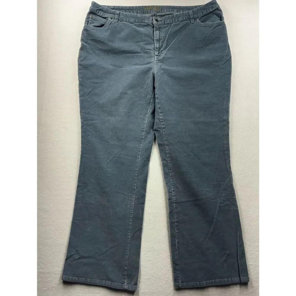 3For$20 St.John Bay Blue Corduroy BootCut Pants size 22W